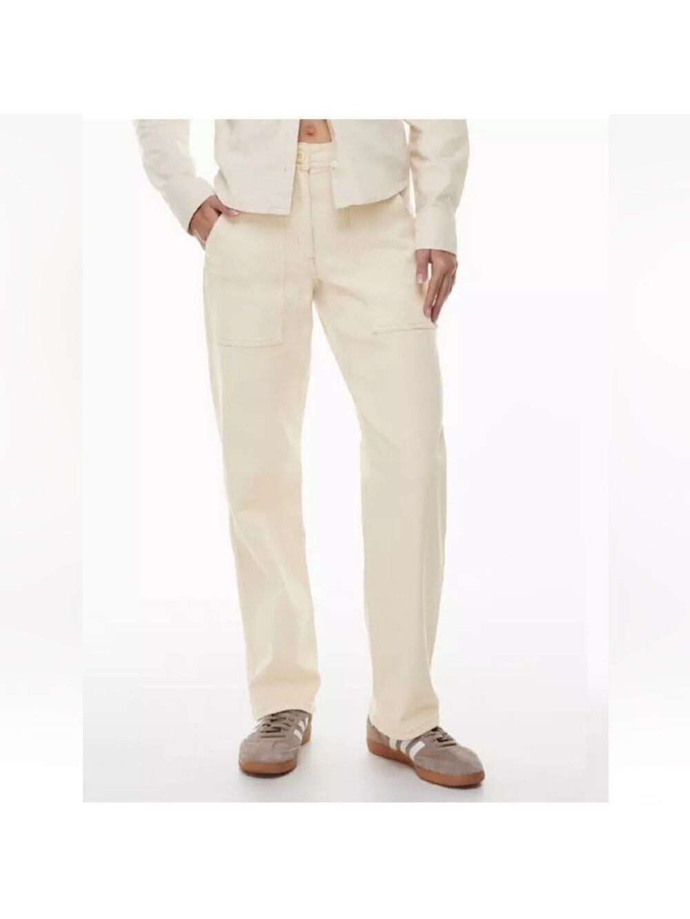 Aritzia Wilfred Free Modern Utility Pant in Gd Birch Size 6